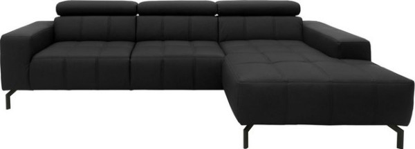 DOMO collection Ecksofa Cunelli, wahlweise inklusive 6-fach verstellbarer Kopfteilverstellung